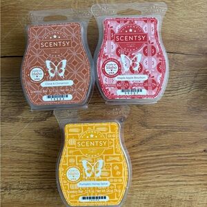 Scentsy Autumn Wax Melts Set - Red, Orange, Brown